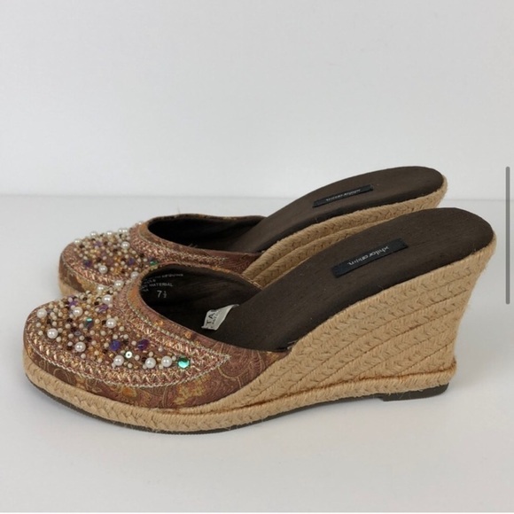 Xhilaration beaded straw wedges - Picture 3 of 8